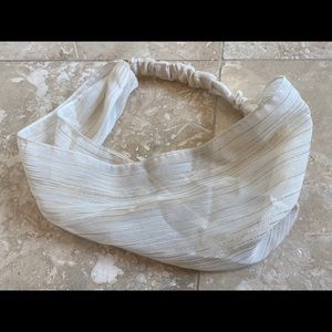 Ivory Headband with Gold thread